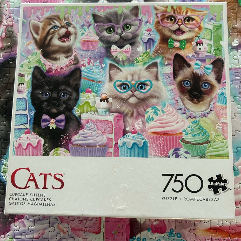 Cupcake  Kittens 750 Piece Buffalo Puzzle